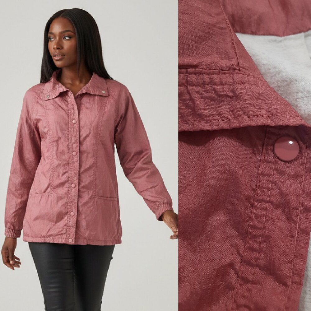 Vtg 80s pink windbreaker jacket - Tudor Court brand